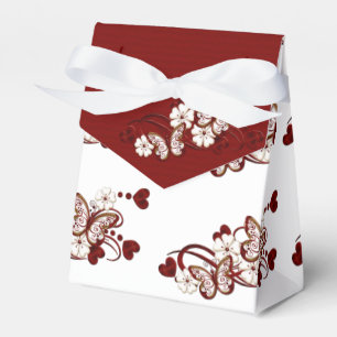 Ballotins Motif des papillons du coeur rouge Ballotin