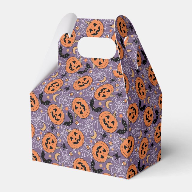 Ballotins Motif d'Halloween violet Jack-O-lanterne (Verso)