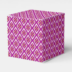 Ballotins Motif diamant - prune pourpre et rose