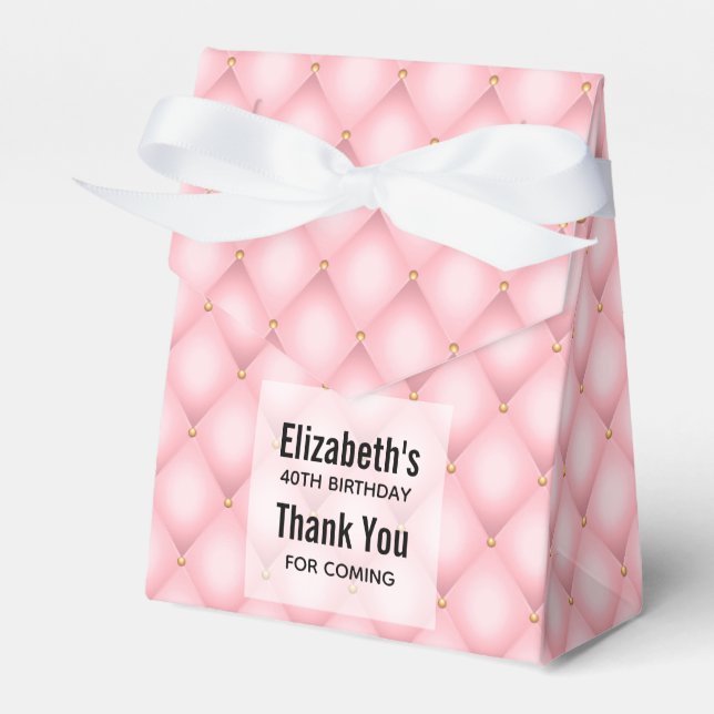 Ballotins Motif Diamant rose Tufé Anniversaire Merci (Verso)