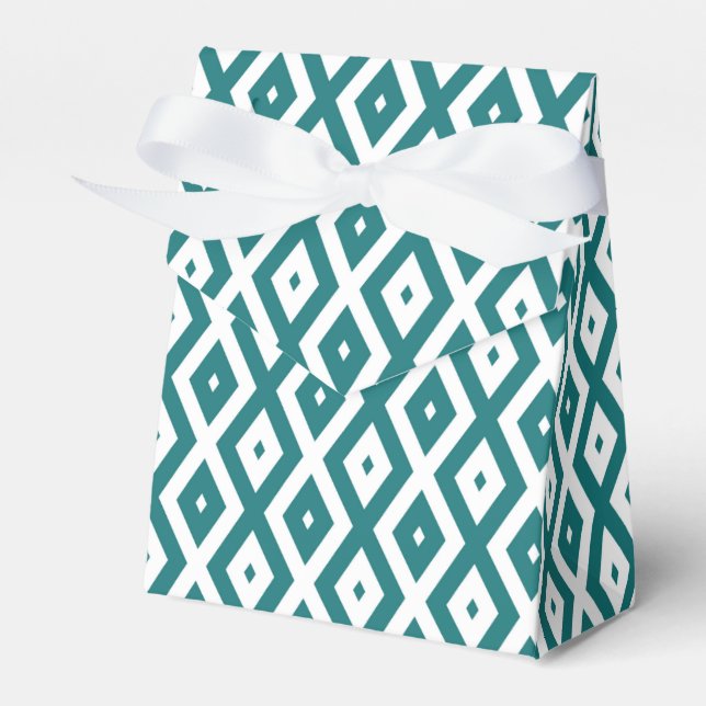 Ballotins motif diamant turquoise et blanc (Verso)