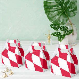 Ballotins Motif du drapeau diamant de Bavière rouge et blanc