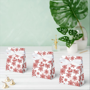 Ballotins Motif élégant de flocon de neige rouge sur Noël bl