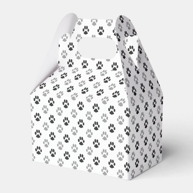 Ballotins Motif Empreintes de pattes Noir et Blanc (Arrière)