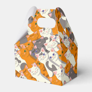 Ballotins Motif en diagonale du chat noir blanc gingembre