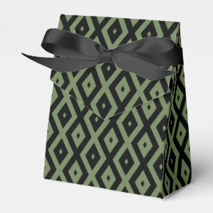Ballotins Motif en diamant vert olive et noir