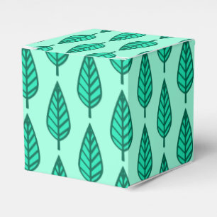 Ballotins Motif en feuille de hêtre - Turquoise et aqua