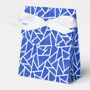 Ballotins Motif en mosaïque bleue et blanche