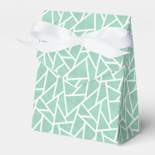 Ballotins Motif en mosaïque verte et blanche