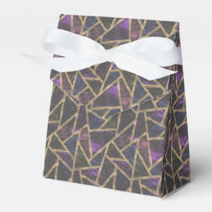 Ballotins Motif en mosaïque violet et or