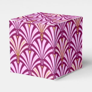 Ballotins motif fan art déco - orchidée et violet