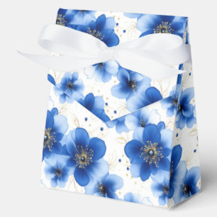 Ballotins Motif floral bleu avec accents dorés