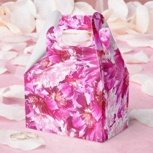 Ballotins Motif floral de pivoine rose vif