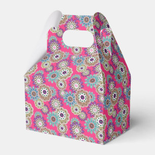 Ballotins Motif floral rustique coloré rétro 