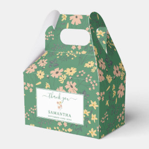 Ballotins Motif floral vert bohème moderne