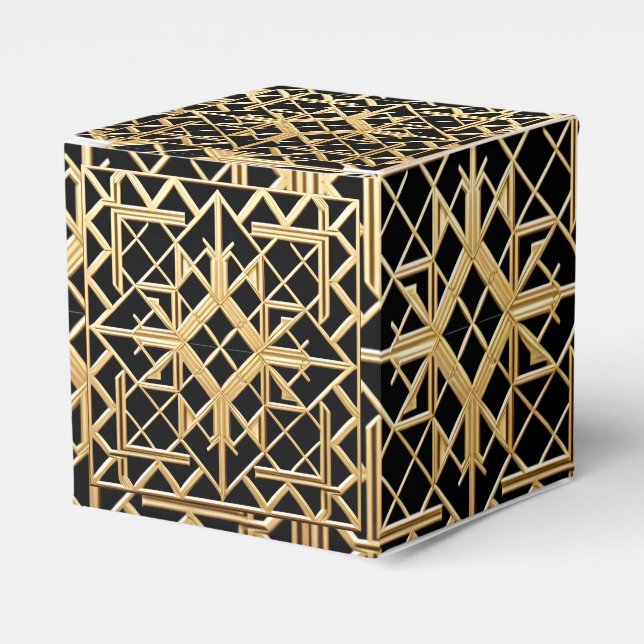 Ballotins Motif géométrique Art déco doré (Verso)