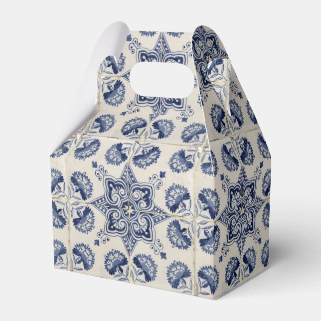 Ballotins Motif géométrique bleu vintage (Verso)