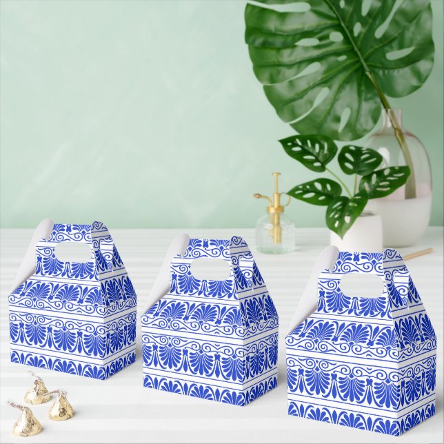 Ballotins Motif grec méditerranéen bleu (Multiple)