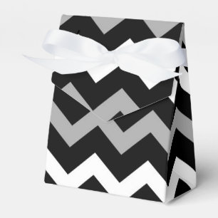 Ballotins Motif imprimé chevron noir blanc et gris
