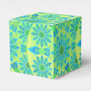 Ballotins Motif mandala, turquoise, bleu, vert citron