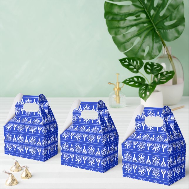 Ballotins Motif méditerranéen grec Arabesque bleu (Multiple)