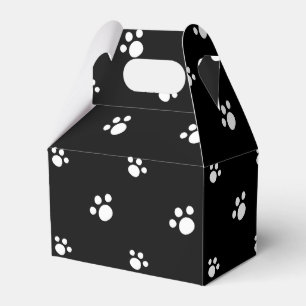 Ballotins Motif mignon noir et blanc d'empreinte de patte de