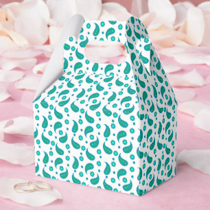 Ballotins Motif Paisley Sarcelle • Élégant Bohème Floral