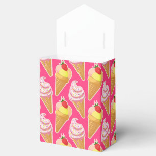 Ballotins Motif rose Kawaii avec crème glacée aux fraises