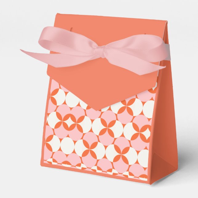 Ballotins Motif rose orange vibrant et ludique (Verso)