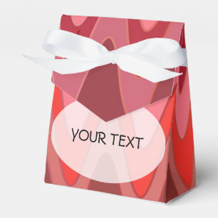 Ballotins Motif - rouge de zigzag de sinus + votre texte