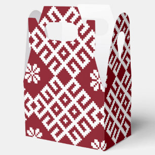 Ballotins Motif rouge letton traditionnel de conception