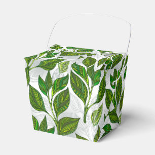 Ballotins Motif sans couture avec Feuilles de thé vert