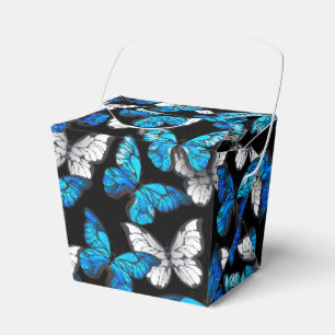 Ballotins Motif sans couture sombre avec papillons bleus Mor