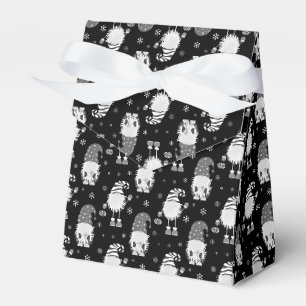 Ballotins motif scandinave noir de Noël sans couture