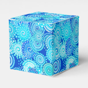 Ballotins Motif tourbillon fractal, bleu cobalt
