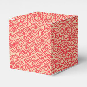 Ballotins Motif tourbillon japonais - corail orange