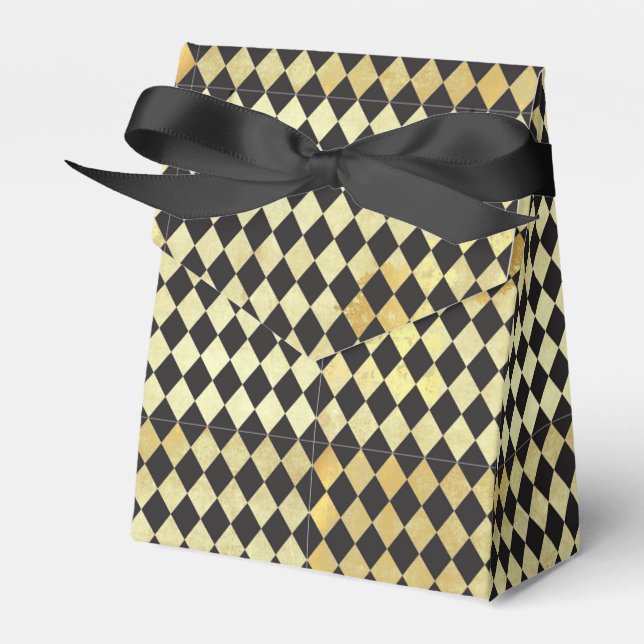 Ballotins Motif vintage Black & Gold Harlequin (Verso)