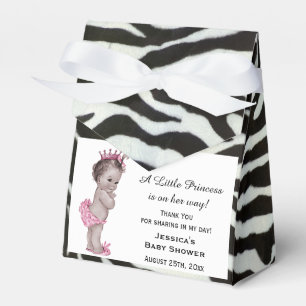 Ballotins Motif vintage de zèbre de princesse baby shower