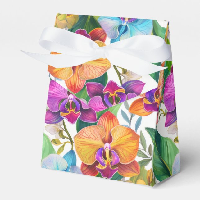 Ballotins motifs d'orchidées tropicales (Verso)