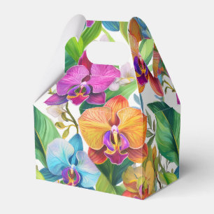 Ballotins motifs d'orchidées tropicales