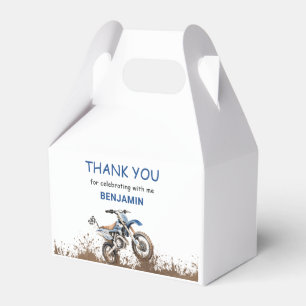 Ballotins Moto Bleu Editable Dirt Bike, fête d'anniversaire