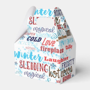 Ballotins Mots d'hiver Typographie Fun Party Favoriser les b