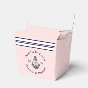 Ballotins Nautique Monogramme Marine Bleu Floral Ancre
