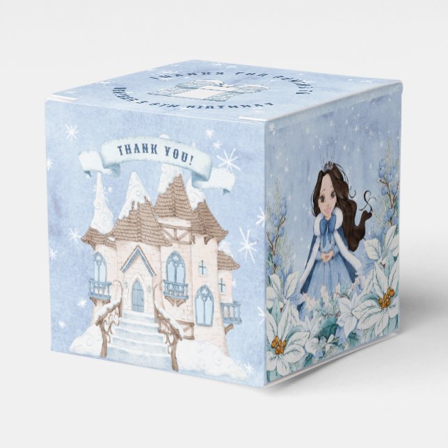 Ballotins Neige hiver foncé Haired Princess Anniversaire (Verso)