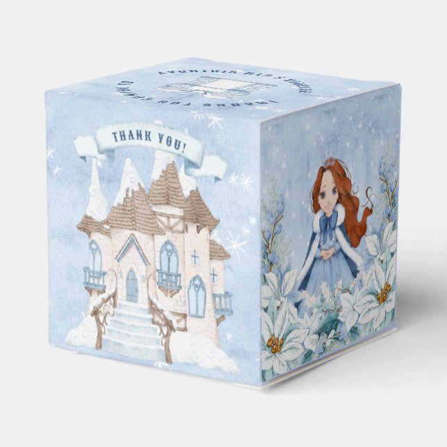 Ballotins Neige hiver rouge tête princesse Anniversaire (Arrière)