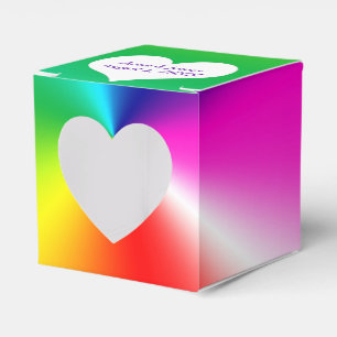 Ballotins Neon Arc-en-ciel avec coeur