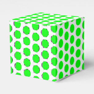 Ballotins neon vert blanc neige flocons, cadeau pois
