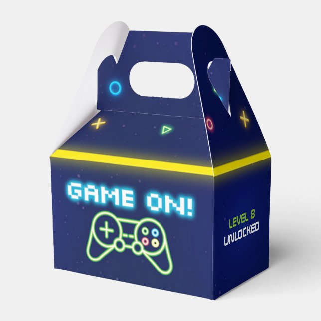Ballotins Neon Video Game Arcade Anniversaire Ballotin de fê (Verso)