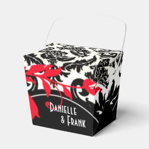 Ballotins Neopolitan Damask Paisley   noir rouge blanc