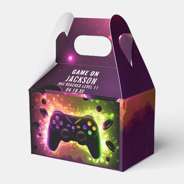 Ballotins Niveau supérieur ! Jeu vidéo Neon fête d'anniversa (Arrière)